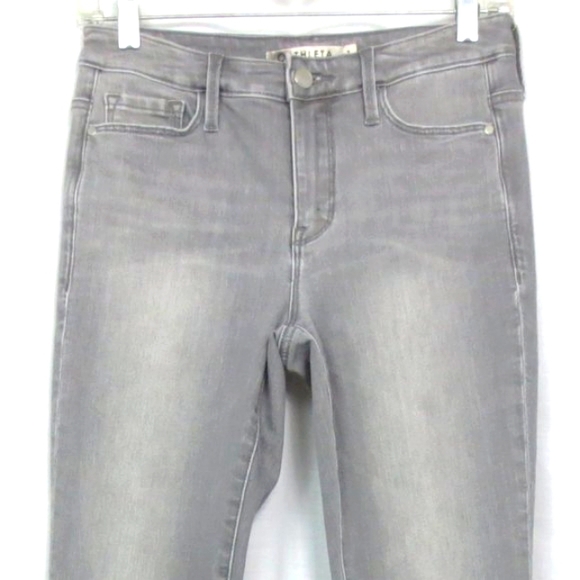 Athleta Gray Jeans Sculptek Soft Stretch Regular Rise Skinny Crop Size 2 - Picture 3 of 11